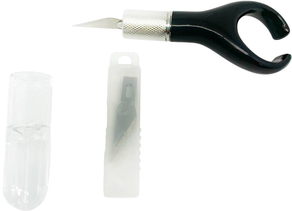 Cuchilla Escalpelo c/Orificio para Dedo Blanco/Negro MANNY® SX-030D [Pieza] 7502285230293 3