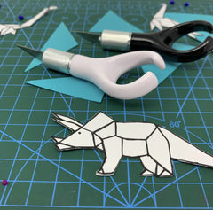 Cuchilla Escalpelo c/Orificio para Dedo Blanco/Negro MANNY® SX-030D [Pieza] 7502285230293 4