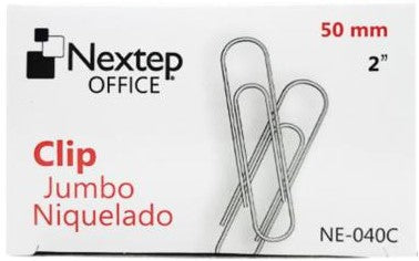 Clips Jumbo Niquelado c/100 Jumbo 50mm Nextep® NE-040C [Caja] 7501811272820 2