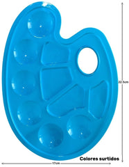 Godete de Plástico Paleta colores variosTS-6 10 Cavidades 22.5×17cm D'novac® AC002Z [Pieza] 7506287317624