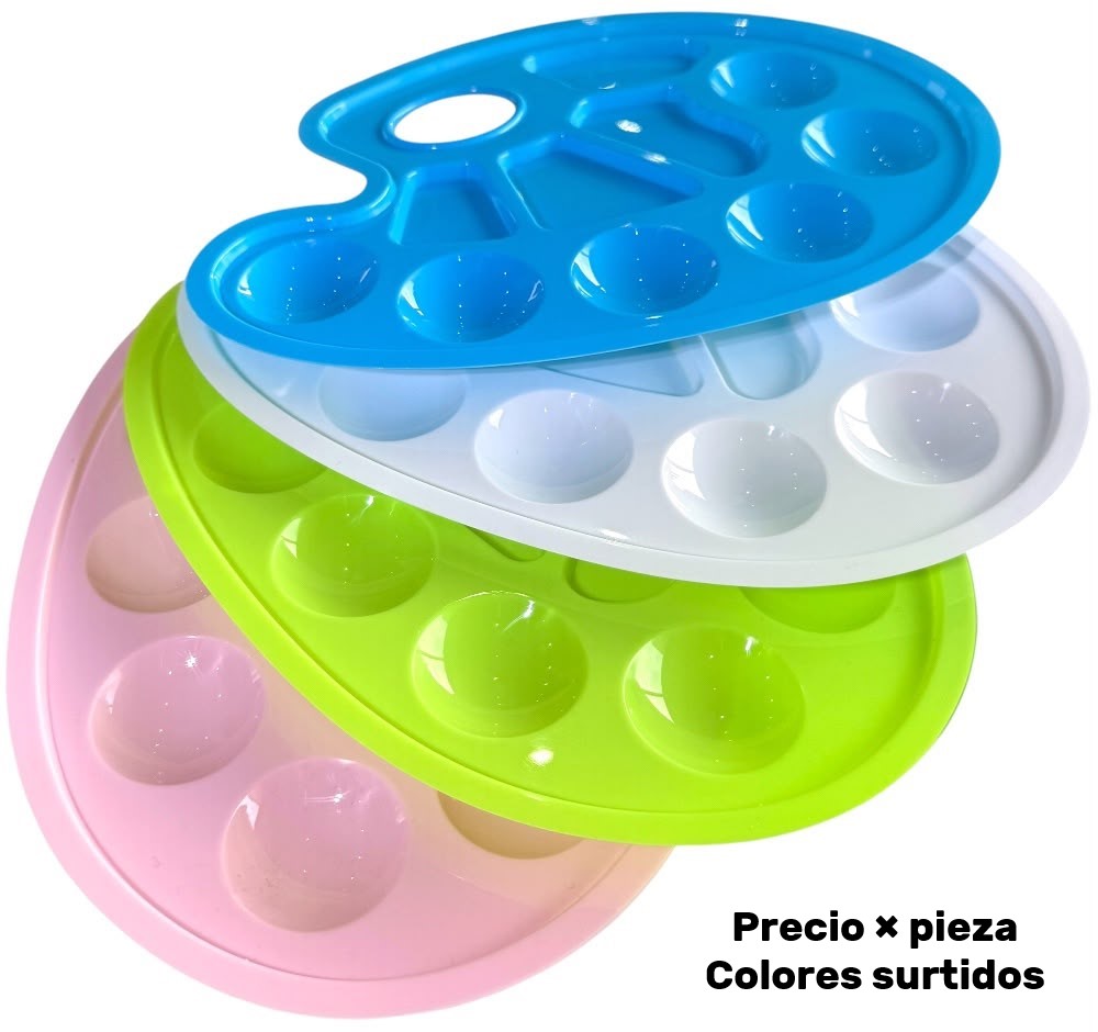Godete de Plástico Paleta colores variosTS-6 10 Cavidades 22.5×17cm D'novac® AC002Z [Pieza] 7506287317624 2