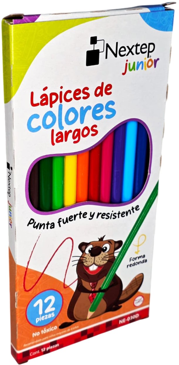 Color de Madera Largos Junior Redondo Colores Est.c/12 Nextep® NE-030D [Estuche] 7501811277870 Imagen principal del producto