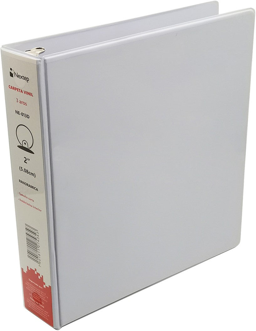 Carpeta 3 Argollas "D" Vinil 2" Blanco Carta Nextep® NE-013D [Pieza] 7501811274343