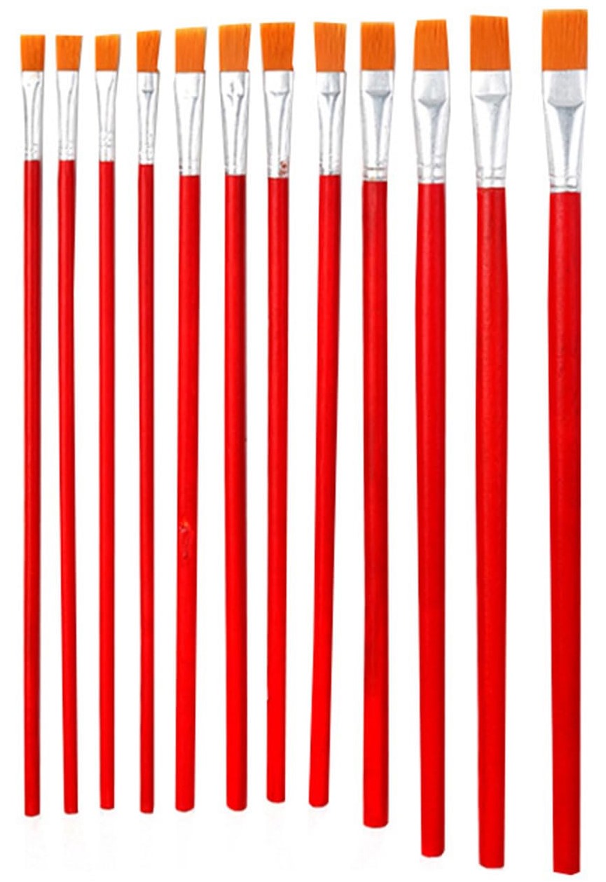 Pinceles Juego Planos Multi-Técnica 818-12 c/12 Colores Plástico D'novac PC003Z [Conjunto] 7506287316023