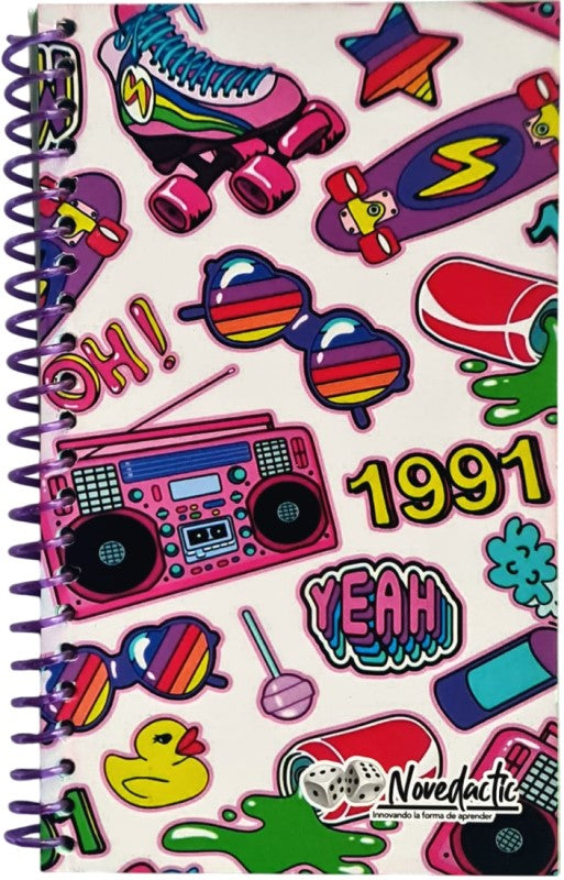 Cuaderno Mini Book Espiral 10×17cm Apuntes Raya 60 Hojas Novedactic® LB012X [Pieza] 7506287320198