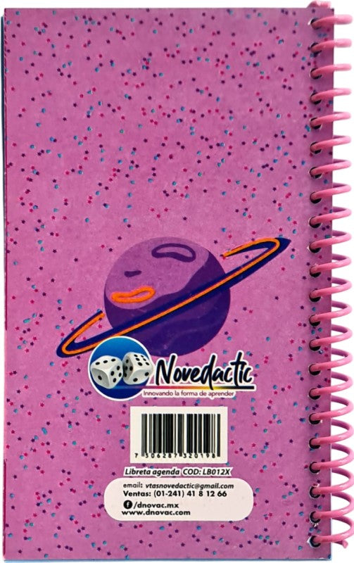 Cuaderno Mini Book Espiral 10×17cm Apuntes Raya 60 Hojas Novedactic® LB012X [Pieza] 7506287320198 7
