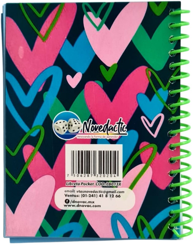 Cuaderno Mini Espiral 10×14cm Pocket Raya 60 Hojas Novedactic® LB013X [Pieza] 7506287320204 4