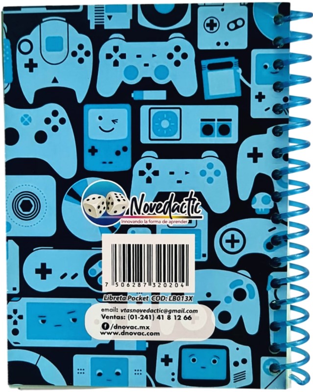 Cuaderno Mini Espiral 10×14cm Pocket Raya 60 Hojas Novedactic® LB013X [Pieza] 7506287320204 7