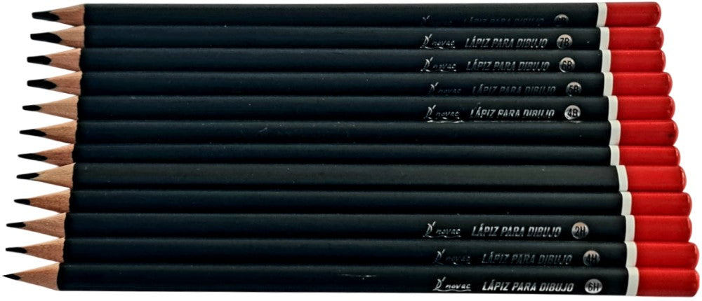 Lápiz p/Dibujo Estuche Triangular c/12 12 Grados D'novac LAG04Z [Estuche] 7506287323106 2