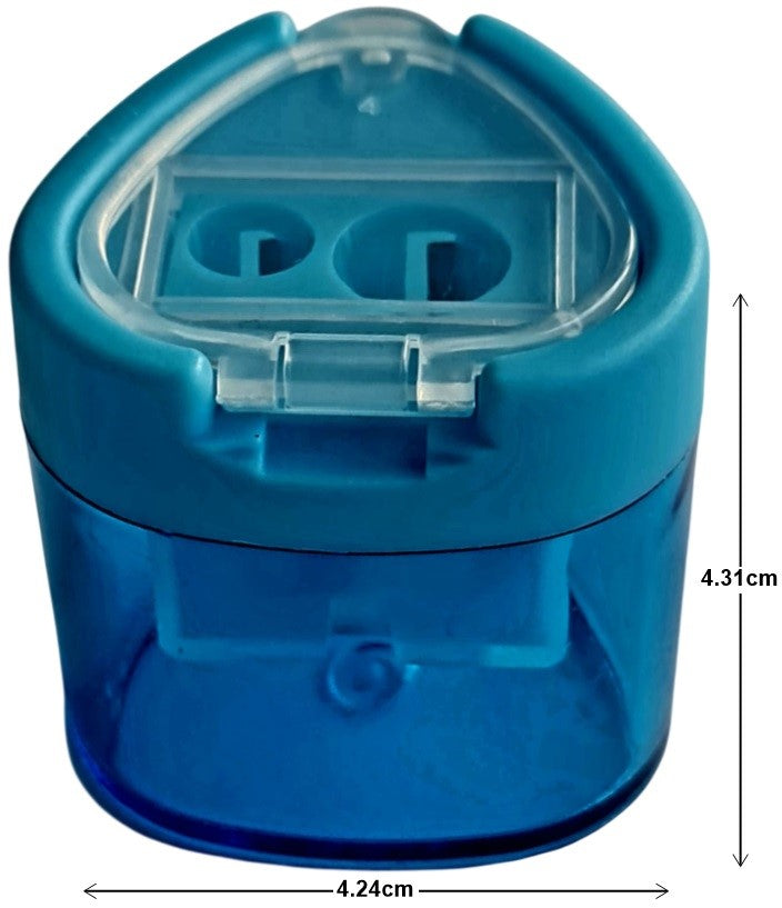 Sacapuntas de Plástico Triangular c/Tapa Doble Colores c/Deposito D'novac® SC016Z [Pieza] 6930941481320