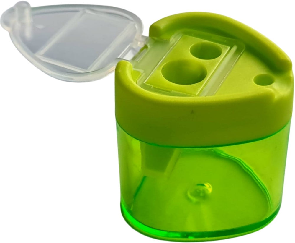 Sacapuntas de Plástico Triangular c/Tapa Doble Colores c/Deposito D'novac SC016Z [Pieza] 6930941481320 7