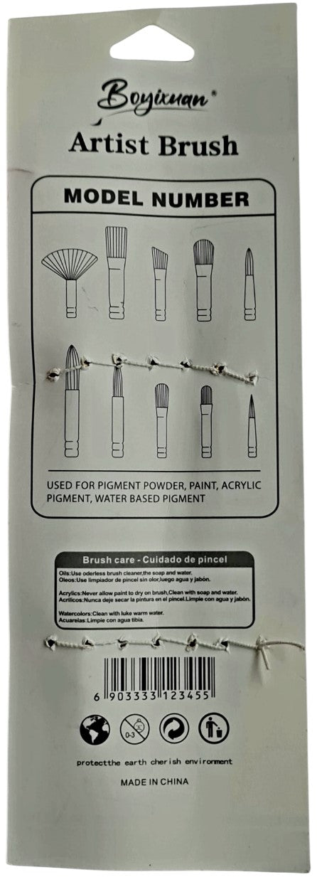 Pinceles Juego Planos Multi-Técnica B-5 c/5 Colores Plástico D'novac PC005Z [Conjunto] 6903332123451 2