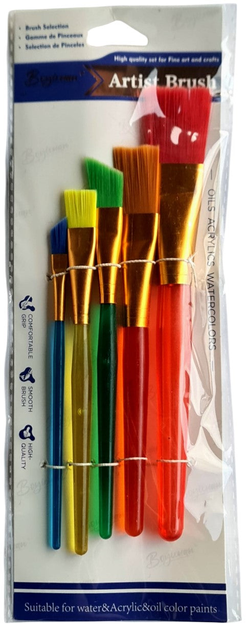 Pinceles Juego Planos Multi-Técnica B-5 c/5 Colores Plástico D'novac® PC005Z [Conjunto] 6936526522068 3