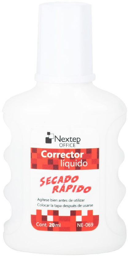 Corrector Liquido c/brocha Blanco 20ml Nextep® NE-069 [Pieza] 7501811272875