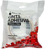 Cinta Adhesiva Corte Fácil Bolsa c/2 Transparente 24mm×33m Nextep® NE-608T Paquete 7501811274879