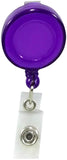 Broche p/Gafete Retráctil Clip tipo Yoyo trasnparen Morado 60cm D'novac GA001ZX-MO Pieza 01