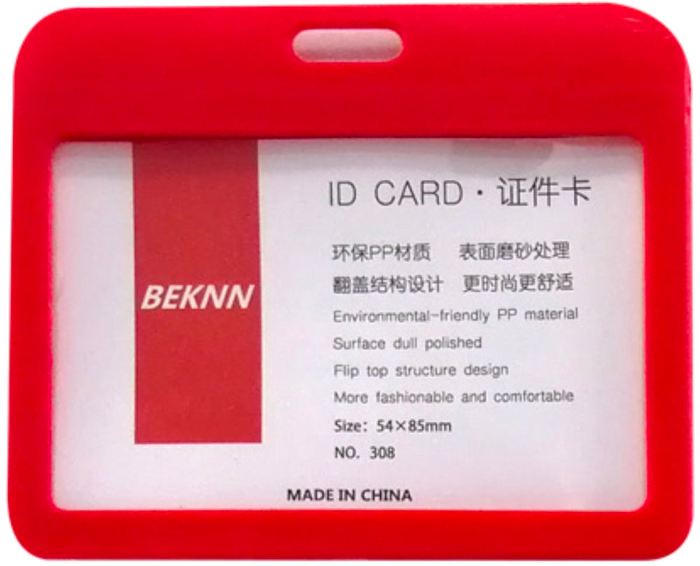 Gafete Rígido c/Cordón 43cm Rojo 8×10cm D'novac® GA004X-RJ-308 Pieza 01
