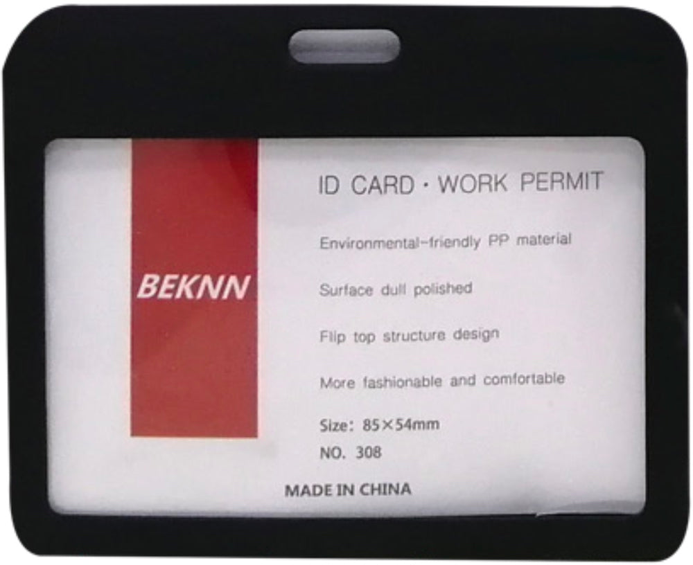 Gafete Rígido c/Cordón 43cm Negro 8×10cm D'novac GA004X-NG-308 Pieza 01