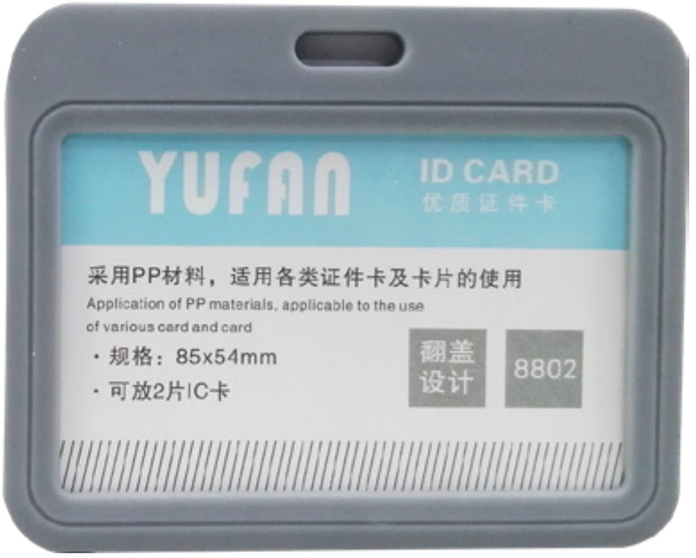 Gafete Rígido c/Cordón 43cm Gris 8×10cm D'novac GA003X-GR-8802 Pieza 01