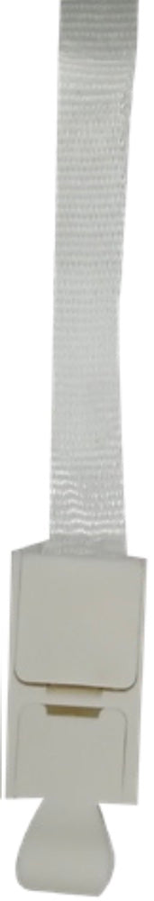 Gafete Rígido c/Cordón 43cm Blanco 8×10cm D'novac® GA003X-BL-8802 Pieza 02