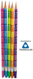 Lápiz Grafito Triangular Tablas Multiplicación #2 Colores D'novac LAG03Z Pieza 7506287318447