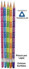 Lápiz Grafito Triangular Tablas Multiplicación #2 Colores D'novac LAG03Z [Pieza] 7506287318447
