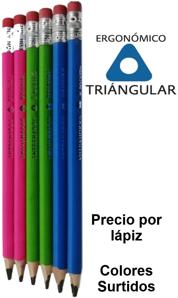 Lápiz EntrenadorTriangula Nº2 Colores Jumbo D'novac® LAJ01Z [Pieza] 7506287317884