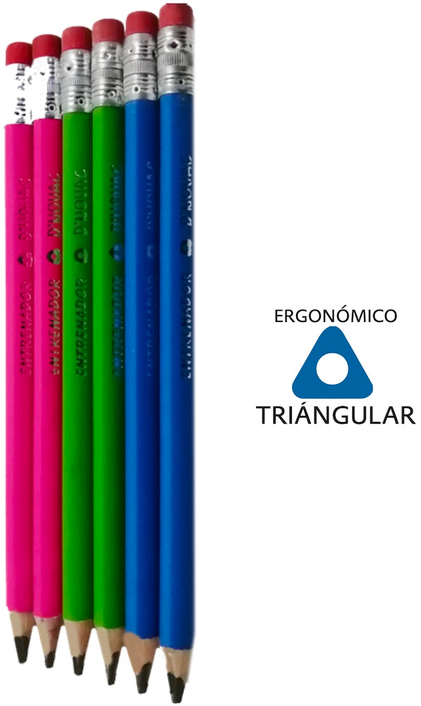 Lápiz EntrenadorTriangula Nº2 Colores Jumbo D'novac LAJ01Z Pieza 7506287317884