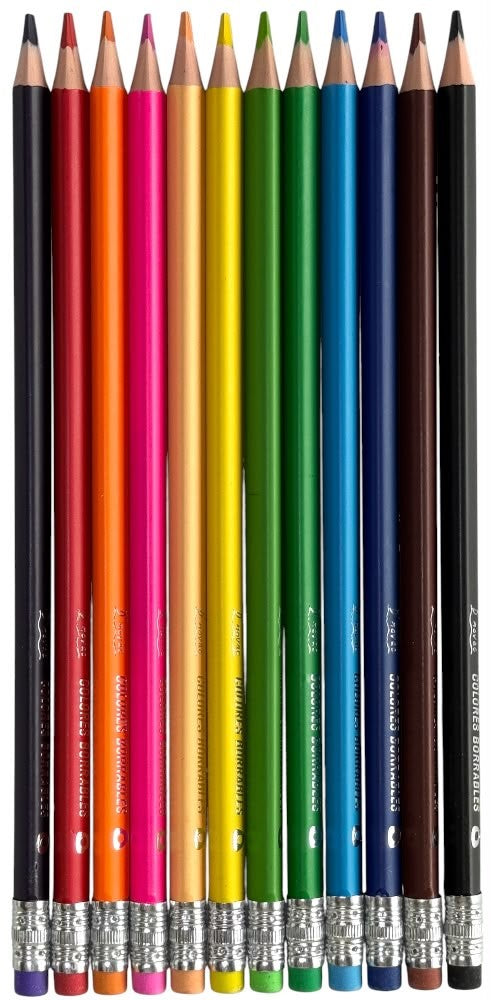 Color Sin Madera Largos Borrable Triangular Colores Est.c/12 D'novac® LAP07Z [Estuche] Imagen secundaria del producto