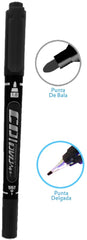 Marcador Permanente Doble Punta CD/DVD Negro D'novac MR39Z G-107A [Pieza] 6954941711089
