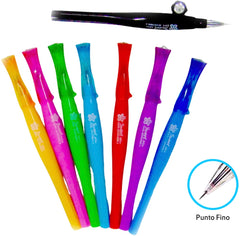 Bolígrafo c/Tapa fino Diamante estuche c/12 Colores Fino .4mm CHOSCH® PL028Z CS-885 6924247408853