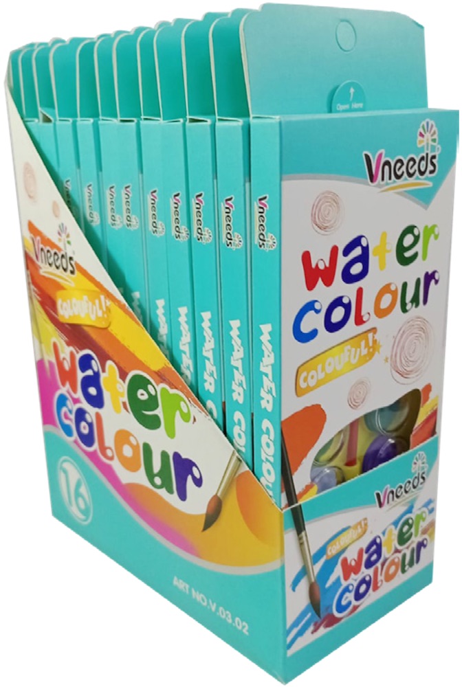 Acuarelas en Plástico c/Pincel Colores Est.c/16 D'novac® ACC001Z-V0302 [Estuche] 6970928000359 2