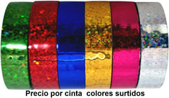 Cinta Adhesiva Holográmico Métalico Colores 12mm×10m D'novac DM001S [Pieza] 6926523905025 2