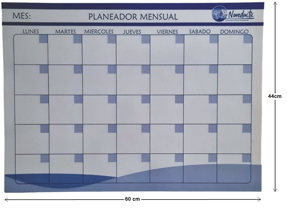 Planeador Mesual Borrable 60×44cm Novedactic® PM001 [Pieza] 7506287320136 2