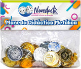 Material Didáctico Monedas de Plástico c/62 Brillantes Novedactic® MN002N Bolsa 7506287319574