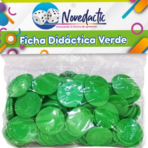 Fichas de Plástico c/95 Verde Ø 25mm Novedactic® FD001N-V Bolsa 7506287319550 01