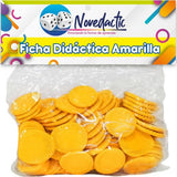 Fichas de Plástico c/95 Amarillo Ø 25mm Novedactic® FD001N-A Bolsa 7506287319567 01