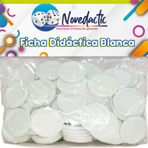 Fichas de Plástico c/95 Blanco Ø 25mm Novedactic® FD001N-B Bolsa 7506287319536 01