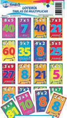 Lotería Tablas de Multiplicar c/8 Tablas 54 Tarje 14.5×21.5 Novedactic® LR001N Bolsa 7506287319406 0