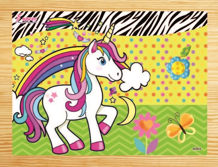 Rompecabezas de Madera Unicornio 30 piezas 17.8×22cm Novedactic® RZ013Z Pieza 7506287317693 01