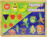 Rompecabezas de Madera Frutas y Verduras 30 piezas 17.8×22cm Novedactic® RZ012Z Pieza 7506287317686