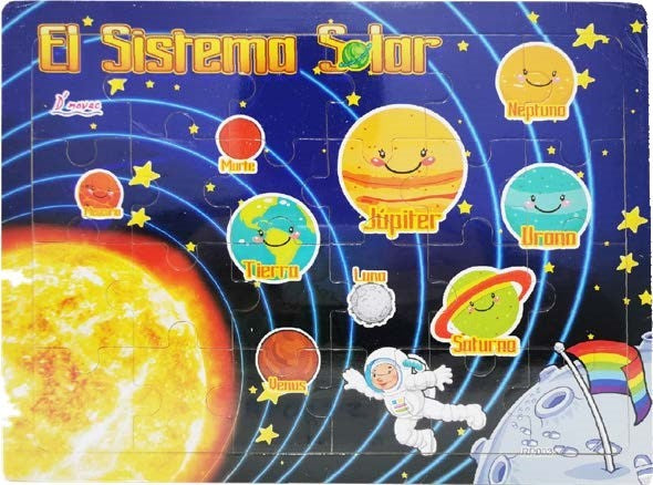 Rompecabezas de Madera Sistema Solar 24 piezas 22½×29½cm Novedactic® RP003Z Pieza 7506287314135 01