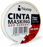 Cinta Adhesiva Masking Crema 18mm×50m Nextep® NE-609D Pieza 7501811274916 03