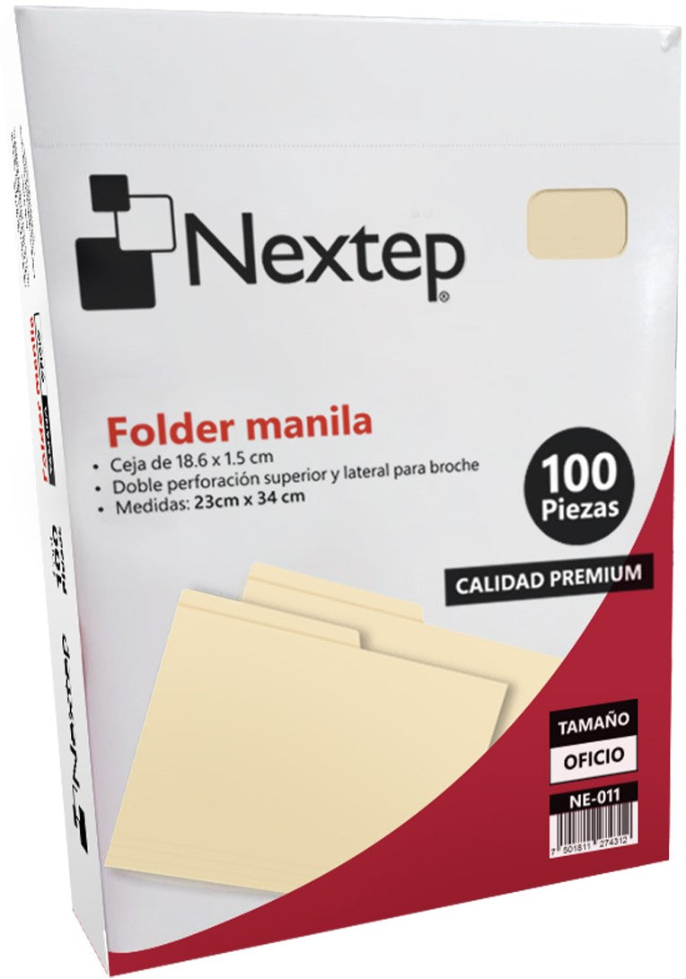 Folder c/100 Crema Oficio Nextep® NE-011 Caja 7501811274312 01