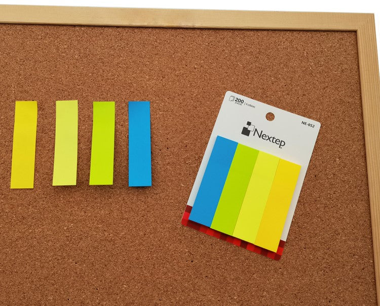 Notas Adhesivas (bandera) 4 Bloc.c/50hjs 200hj Colores Neón(4) ¾×3" Nextep® NE-052 [Paquete] 7501811275180 2