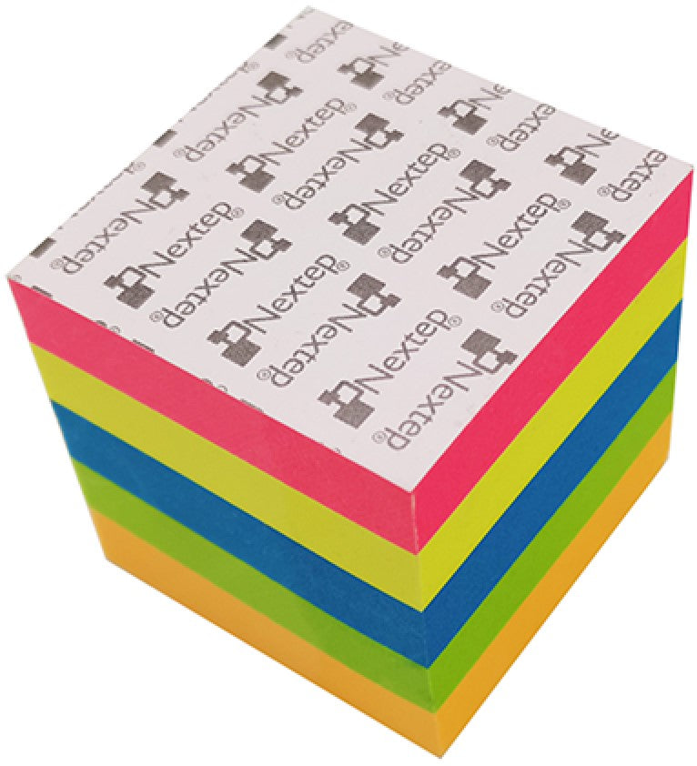 Notas Adhesivas 5 colores c/100h c/u 500hj Cubo Neón 2×2" Nextep® NE-056 [Pieza] 7501811274459 4