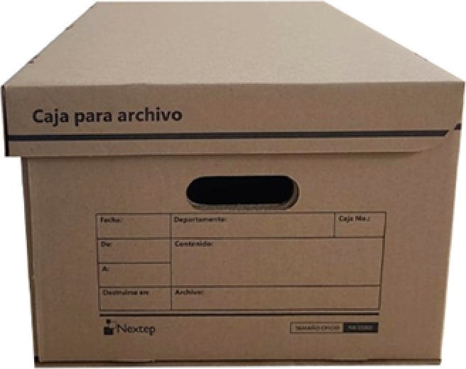Caja Archivo de Cartón 60×35½×24.2cmTapa Integra Kraft Oficio Nextep® NE-058O [Pieza] 7501811275586 3