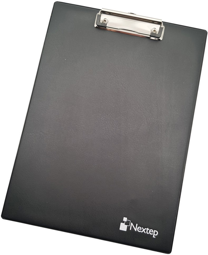 TablaAgarraPapel Vinilo Recubierta c/Clip Alambre Negro Carta Nextep® NE-172P [Pieza] 7501811275333