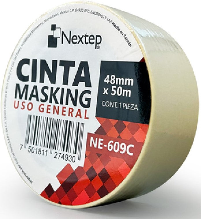 Cinta Adhesiva Masking Crema 48mm×50m Nextep® NE-609C Pieza 7501811274930 01