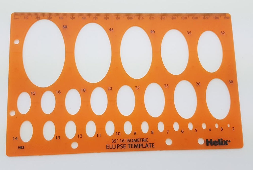 Plantilla Elipses c/1 Stencil Blíster Mecanorma® H82010 [Pieza] 79252088210